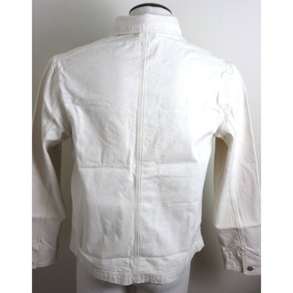 OOBE Brand Men's Button Front Canvas Cotton Chore Coat Natural White NWT - Picture 5 of 8